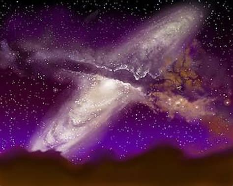 Milky Wayandromeda Collision Artists Impression Galaxy Photos