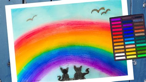 How To Draw Rainbow Soft Pastel Drawing Easy Painting Tricks For Kids