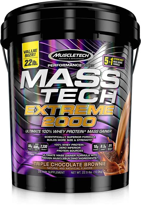 Mass Gainer Protein Powder Muscletech Mass Tech Extreme 2000 Muscle