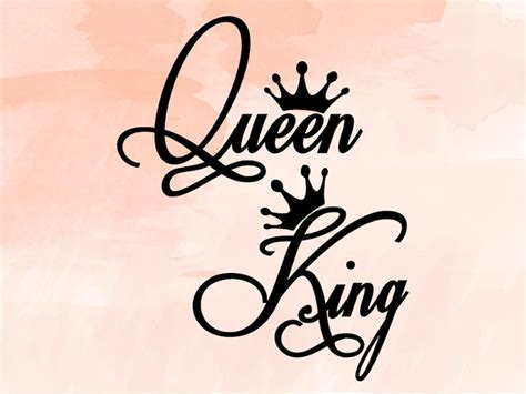 King Svg Queen Svg King Crown Queen Crown Svg Design Svg Etsy Queen