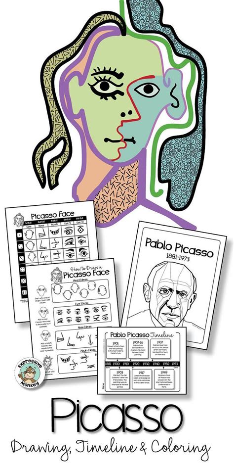 Picasso Face Roll And Draw Activity Picasso Art Drawing Lessons Kids