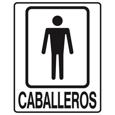 Hay 3 disponibles para identificar ambos baños, de damas y otro de caballeros. LETRERO ¨CABALLEROS¨ - Ramasil