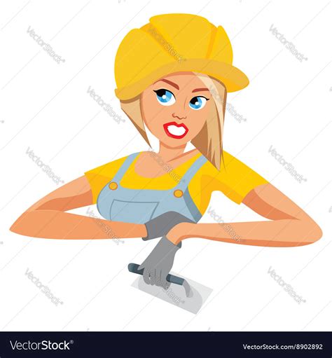 Woman Construction Worker Royalty Free Vector Image