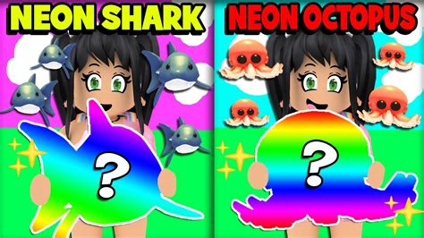 Making Neon Shark And Neon Octopus Pets 🤩 Adopt Me Roblox All