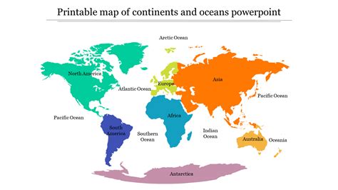 Maps Of Continents And Oceans
