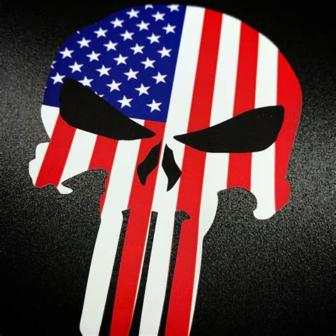 Punisher American Flag Sticker