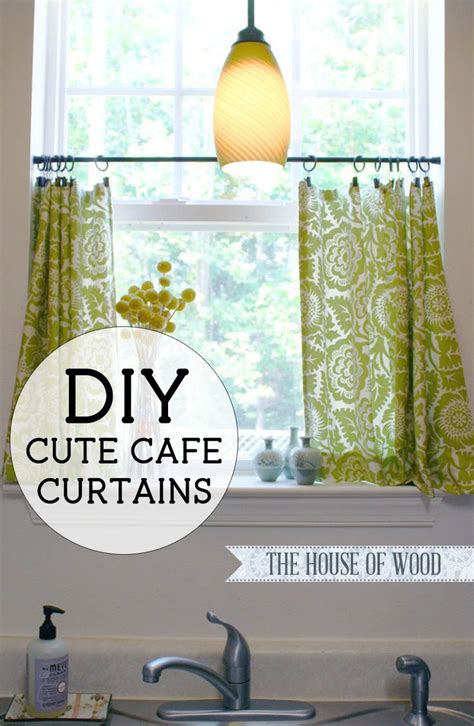 Cute Diy Cafe Curtains Cafe Curtains Kitchen Window Curtains Cafe