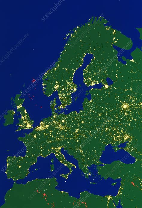 Lights Of Europe At Night Seen From Space Stock Image E0740015