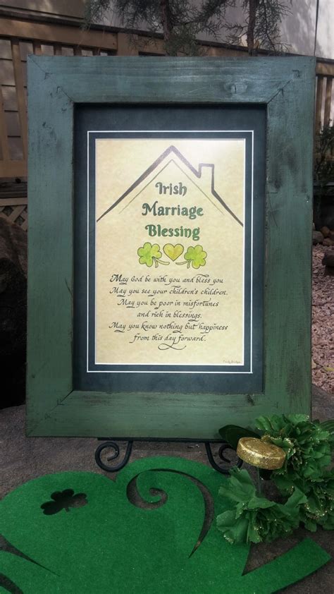 Irish Blessing Wedding Marriage Prayer For Bride And Groom Etsy
