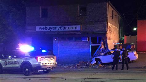 Vehicle Crashes Into Building In Pittsburgh