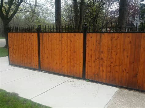Cover any plants or items. Wood Fence Chicago | Residential & Commercial Wood Fencing ...