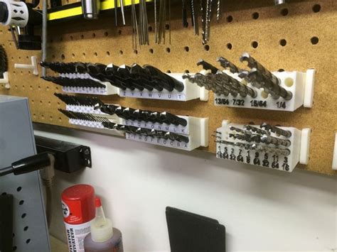 Pegboard Drill Bit Holder By Ckirby 3d Printing 3d Printing Diy