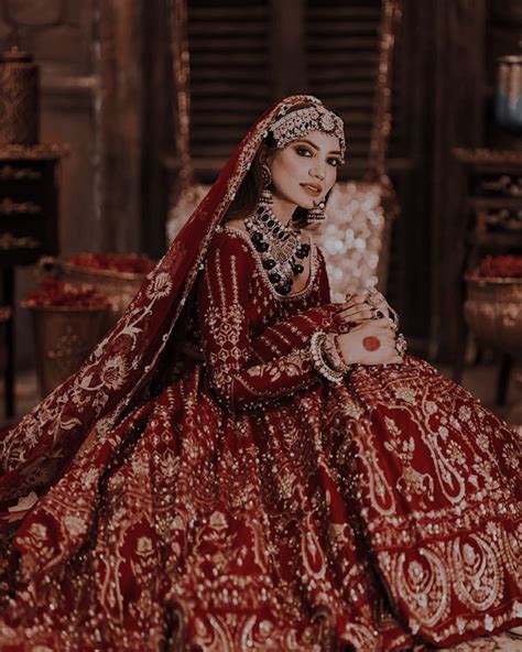 South Asianpakistaniindianbangladeshi Red Wedding Gown Dress With
