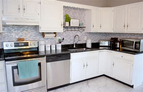 Diy Peel And Stick Kitchen Backsplash Amy Latta Creations