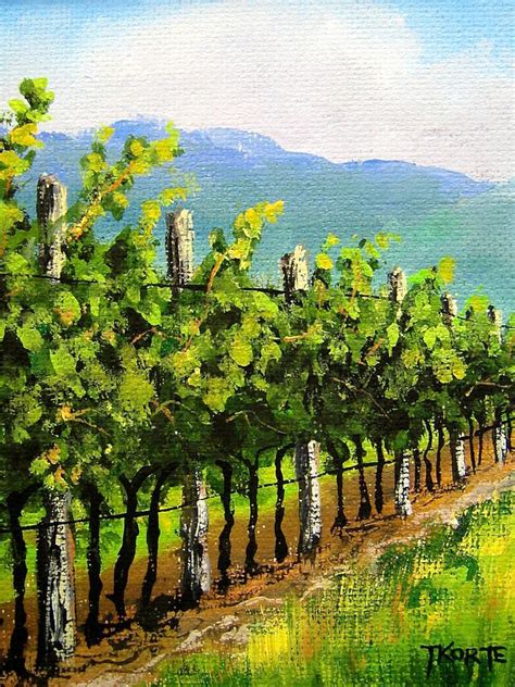 Vineyard Before Driving Up The Grapevine Vineyard Art Vineyard