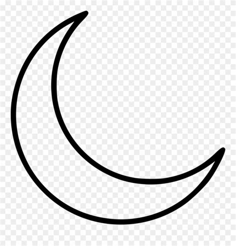 Download High Quality Moon Clipart Black And White Outline Transparent