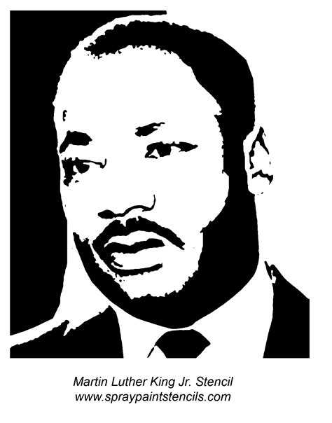 Stencil Martin Luther Black History Month Art Martin Luther King