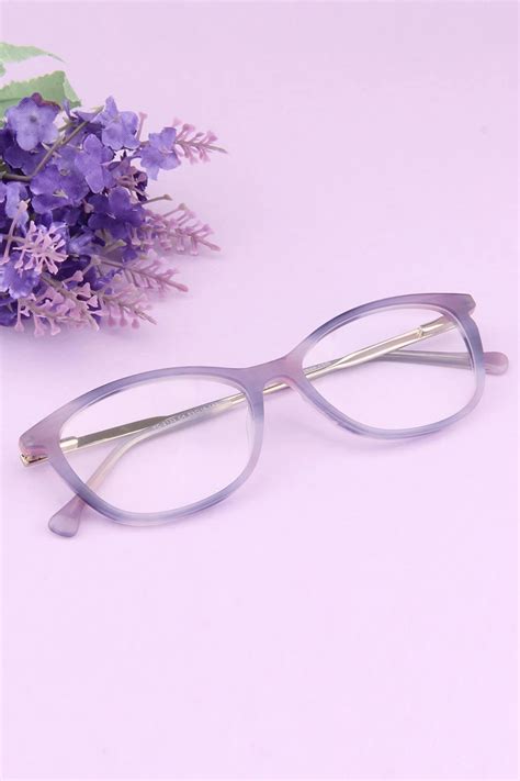 Yc 2133 Oval Purple Eyeglasses Frames Leoptique