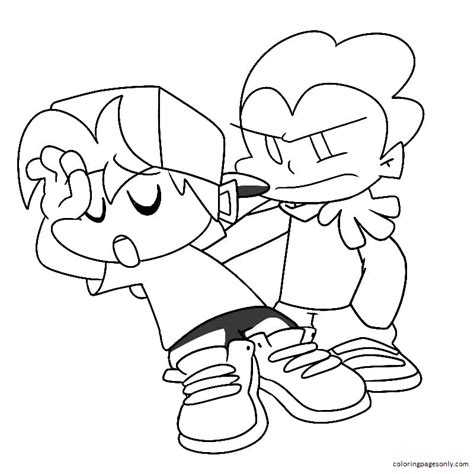 Tricky Coloring Pages Friday Night Funkin Coloring Pages Coloring