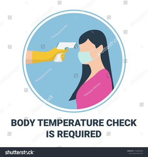 Simple Flat Illustration Showing Body Temperature Stock Vector Royalty