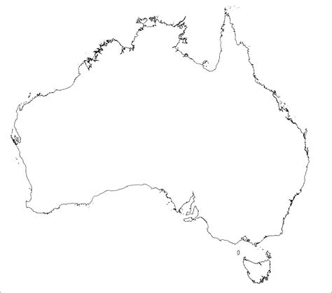 Blank Map Of Australia Outline Map And Vector Map Of Australia
