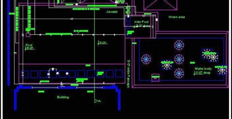 Swimming Pool Layout Plan and Section - Autocad DWG | Plan n Design