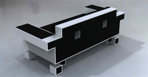 7) toss some new throw pillows on your sofa: Space Invaders sofa