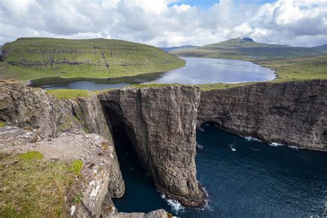 Lake On A Cliff In The Faroe Islands Rpics