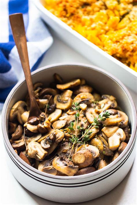 Sauteed Garlic-Butter Mushrooms make an easy, healthy side dish recipe