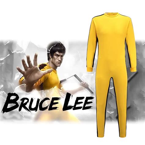 A Wise Choice Adult Bruce Lee Game Of Death Jumpsuit Kung Fu Cosplay Costume Sportswear Most