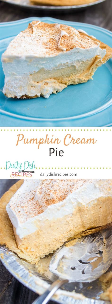 an incredibly easy pumpkin cream pie that is creamy fluffy and spiced to perfection great for