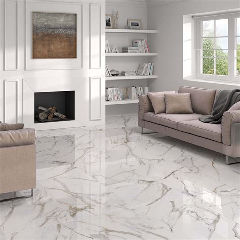 Calacatta Golden Grey Marble Effect Polished Porcelain Wall And Floor