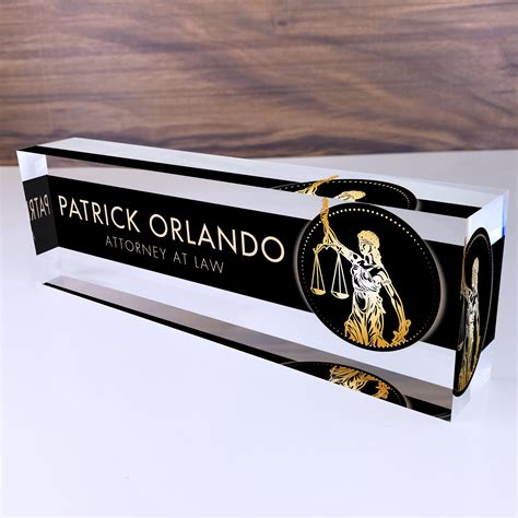 Personalized Desk Name Plate For Office Desk Lawyer Design On Etsy