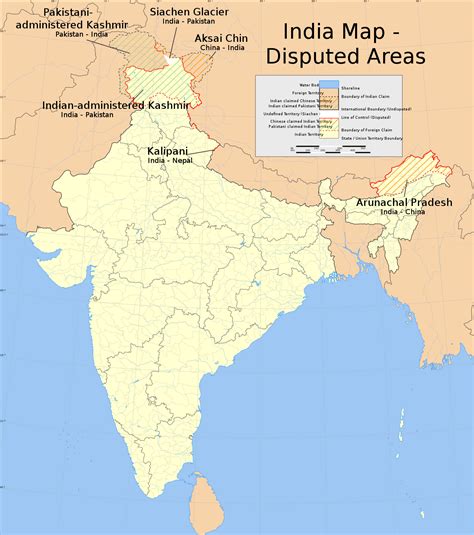 List Of Disputed Territories Of India Wikipedia