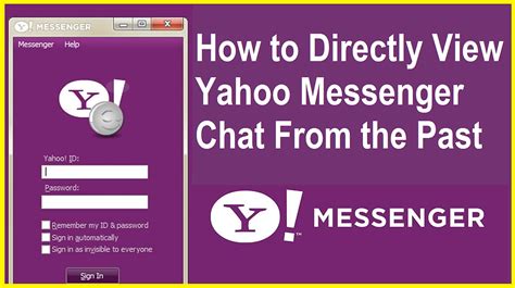 How To Directly View Yahoo Messenger Chat From The Past
