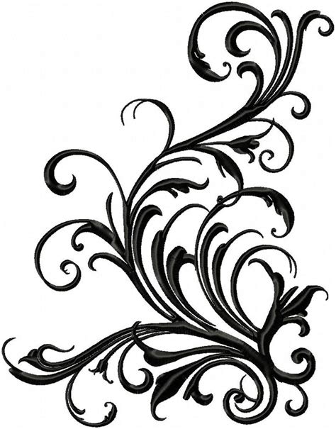 Flourish - Machine Embroidery Design - Comes in 5 sizes - Bling Sass & Sparkle