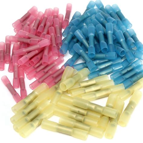 100pc Insulated 22 10 Heat Shrink Butt Electrical Wire Crimp Terminal