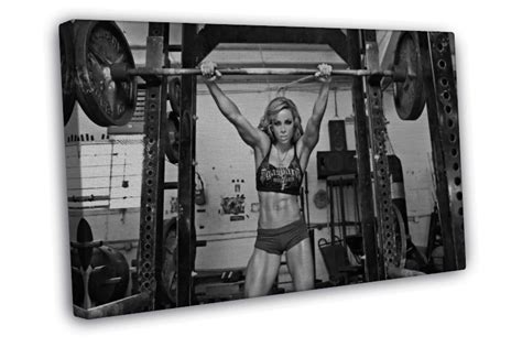 bodybuilding fitness model woman motivational gym decor 20x16 inch framed canvas prin