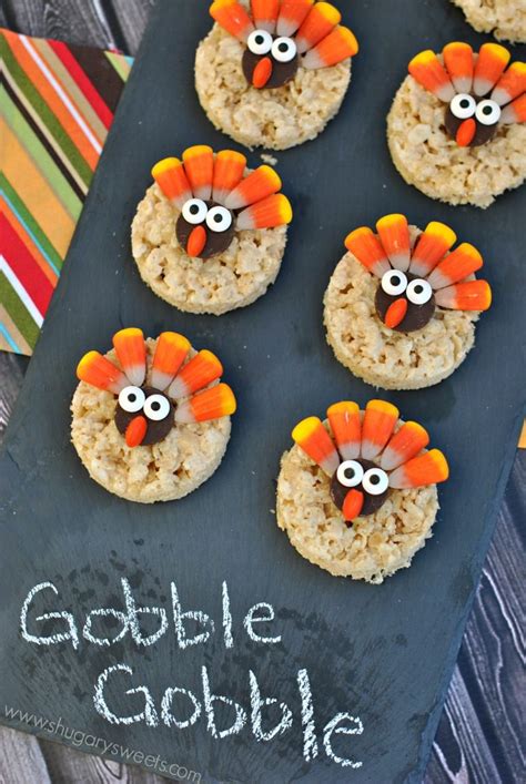 See more ideas about thanksgiving desserts, desserts, thanksgiving. Turkey Rice Krispie Treats decorated for Thanksgiving ...