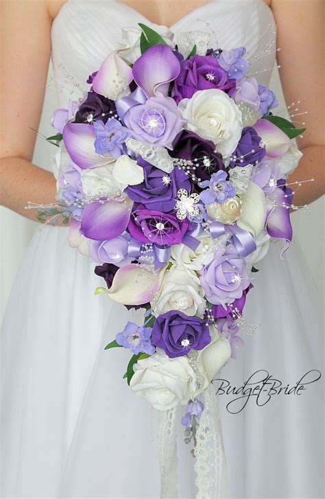 Shay Collection 20198 35 280 Purple Bridal Bouquet Purple