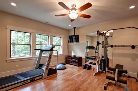 Exercise Room Traditional Home Gym Charlotte By Idology