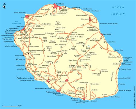 Carte De La Réunion Vacances Arts Guides Voyages