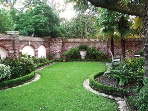 (via paradise restored landscaping & exterior design). Brick Wall Garden Designs, Decorating Ideas, | Design ...