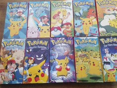 Vintage Pokemon Vhs Lot Of 10 Tapes On Mercari Pokemon 90s Anime