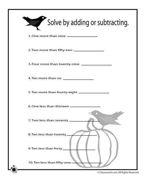 Halloween Math Worksheets Written Number Addition Woo Jr Kids