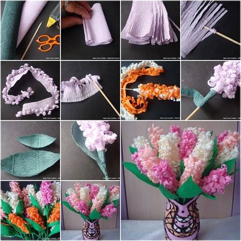 Beautiful Paper Hyacinth Flowers Tutorial