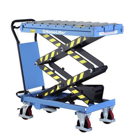 Scissor Lift Table With Roller Track Lifting Up To 300kg Spsr300