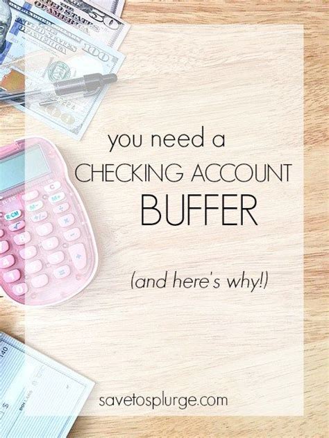 How much money should you have in your checking account. Do you have a checking account buffer? How much should you ...