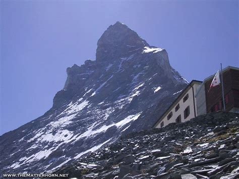 Hornli Ridge And East Face Of Matterhorn Hornli Hut In Foreground
