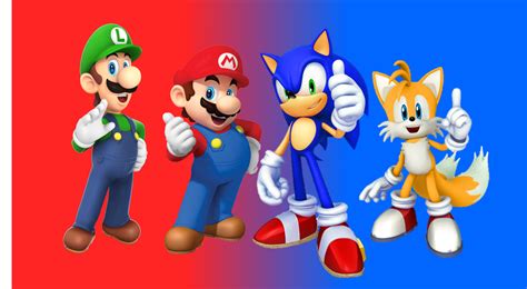 Mario And Sonic And Tails And Luigi Wallpaper By 9029561 On Deviantart